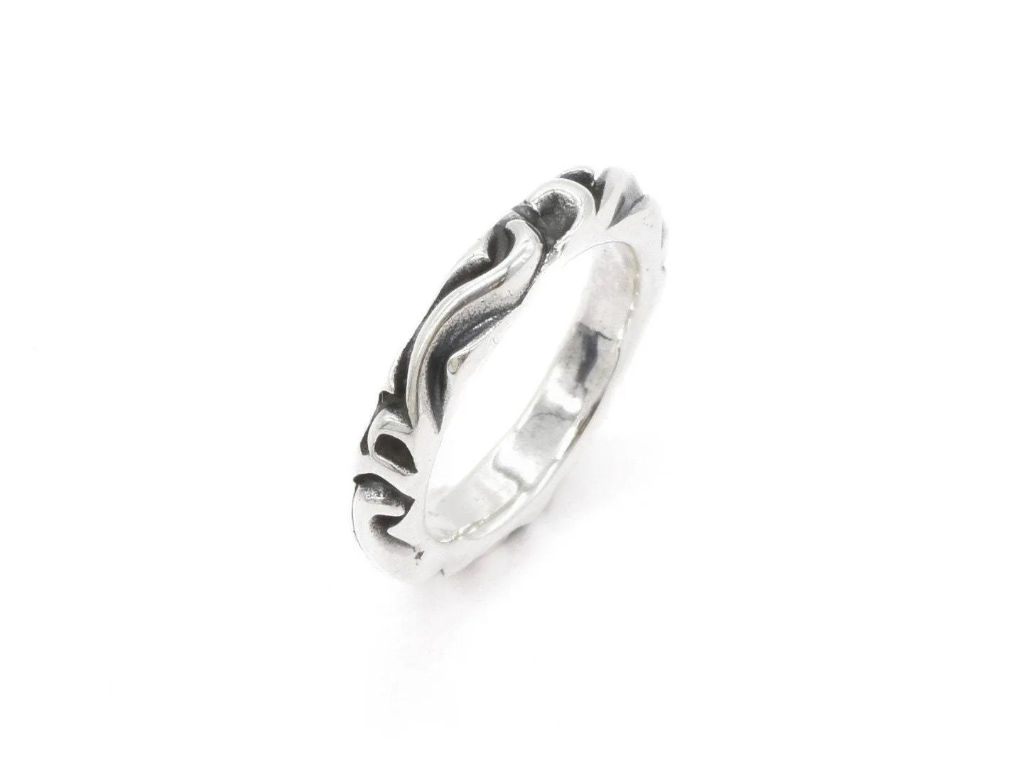 Silver Wave Ring - Eternal Wave Ring - Silver Tribal Ring