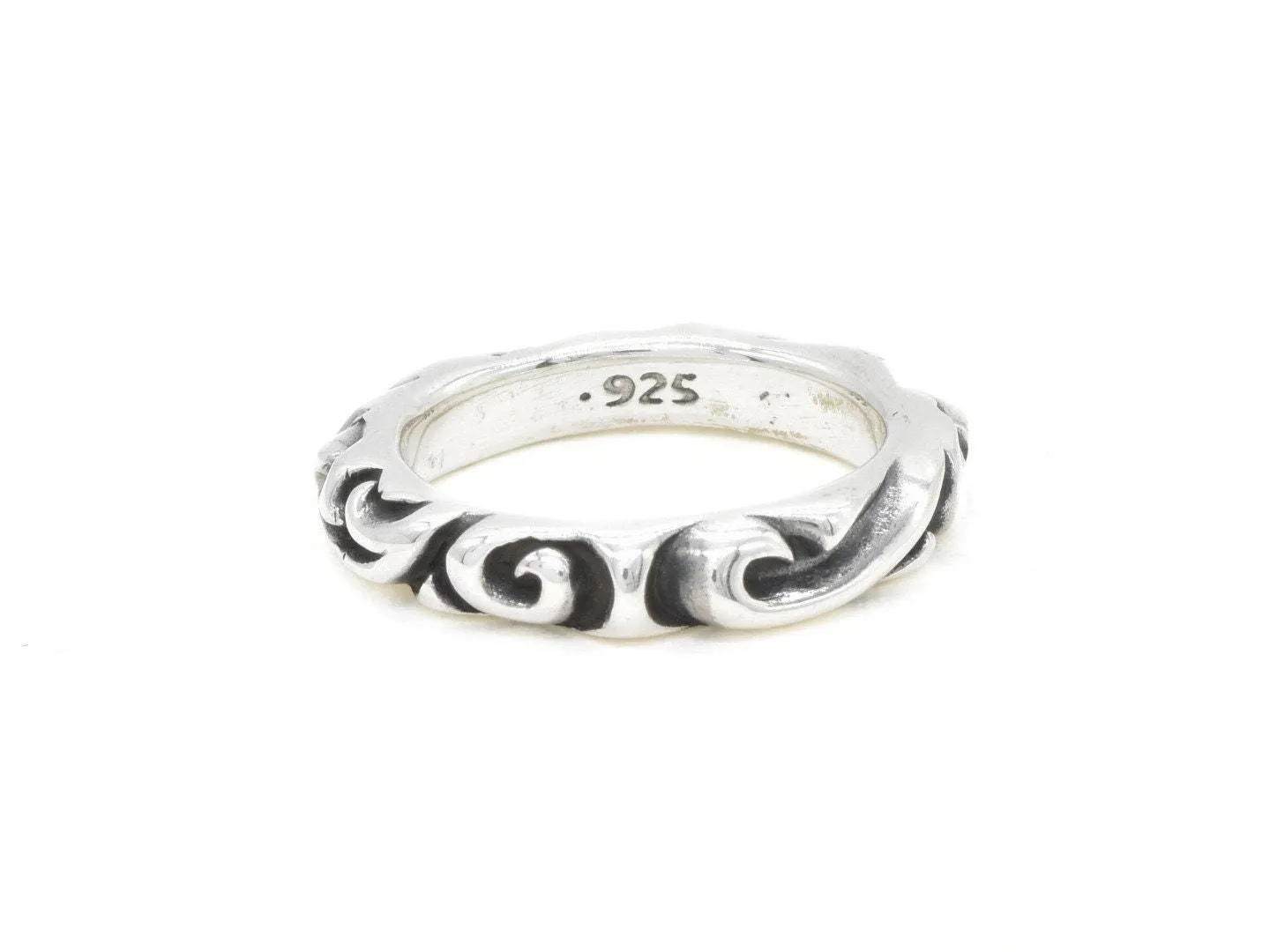 Silver Wave Ring - Eternal Wave Ring - Silver Tribal Ring