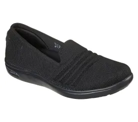 SKECHERS WOMEN'S ARCH FIT UPLIFT-CUTTING EDGE 100% VEGA 136560 BLACK)