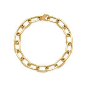 Solid Gold Link Charm Bracelet