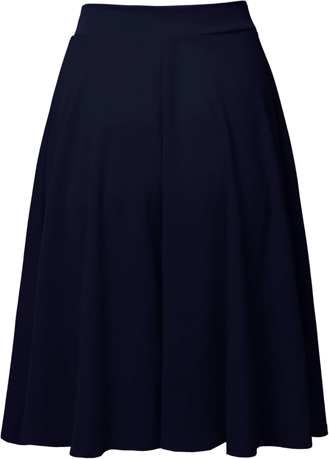 SSOULM Women's High Waist Flare A-Line Midi Skirt with Plus Size