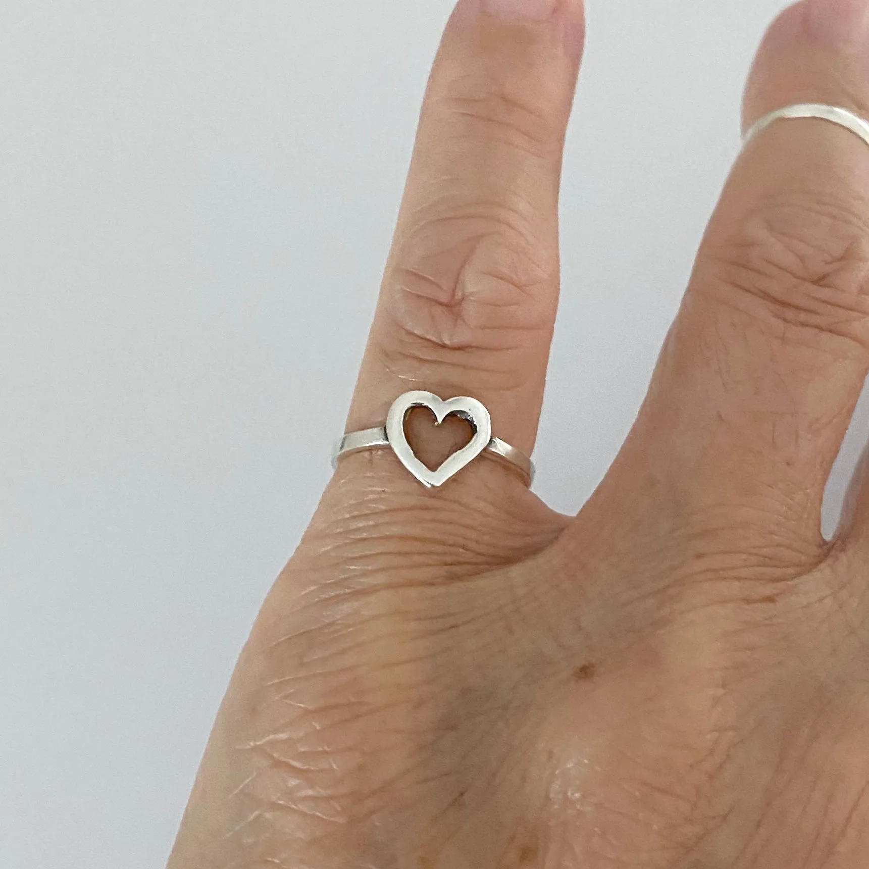 Sterling Silver Adjustable Heart Toe Ring, Silver Love Rings