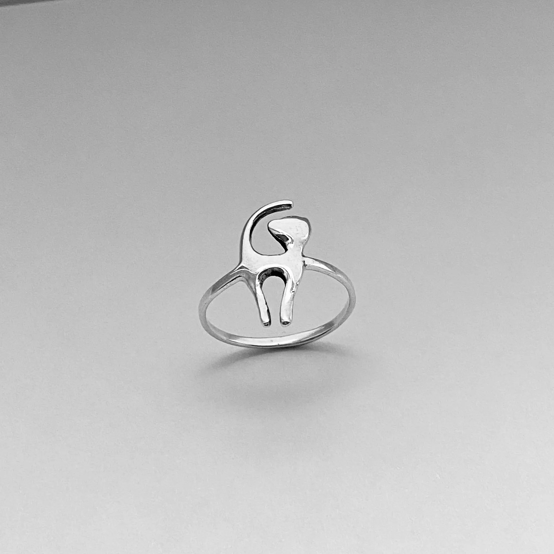Sterling Silver Cat Ring, Kitty Ring, Animal Ring, Pet Ring, Silver Ring