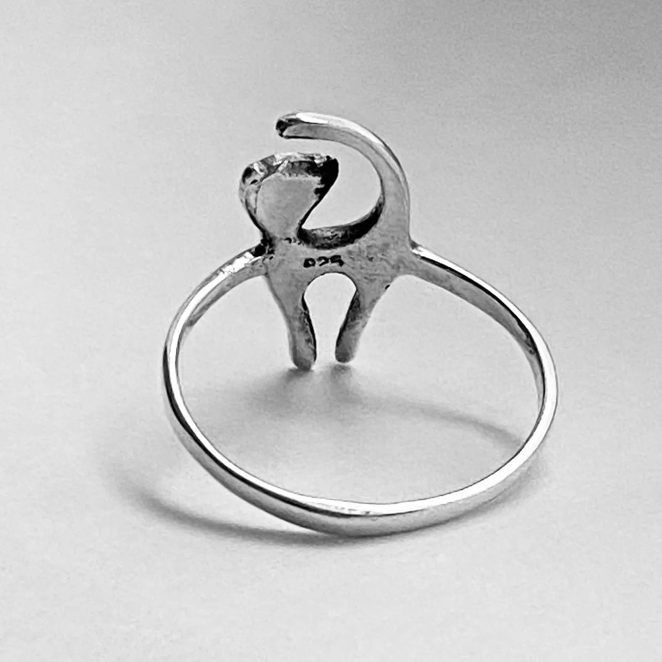 Sterling Silver Cat Ring, Kitty Ring, Animal Ring, Pet Ring, Silver Ring