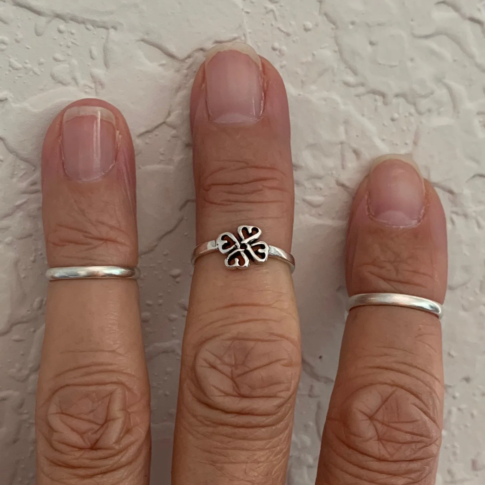 Sterling Silver Celtic Hearts Toe Ring, Silver Ring, Heart Ring