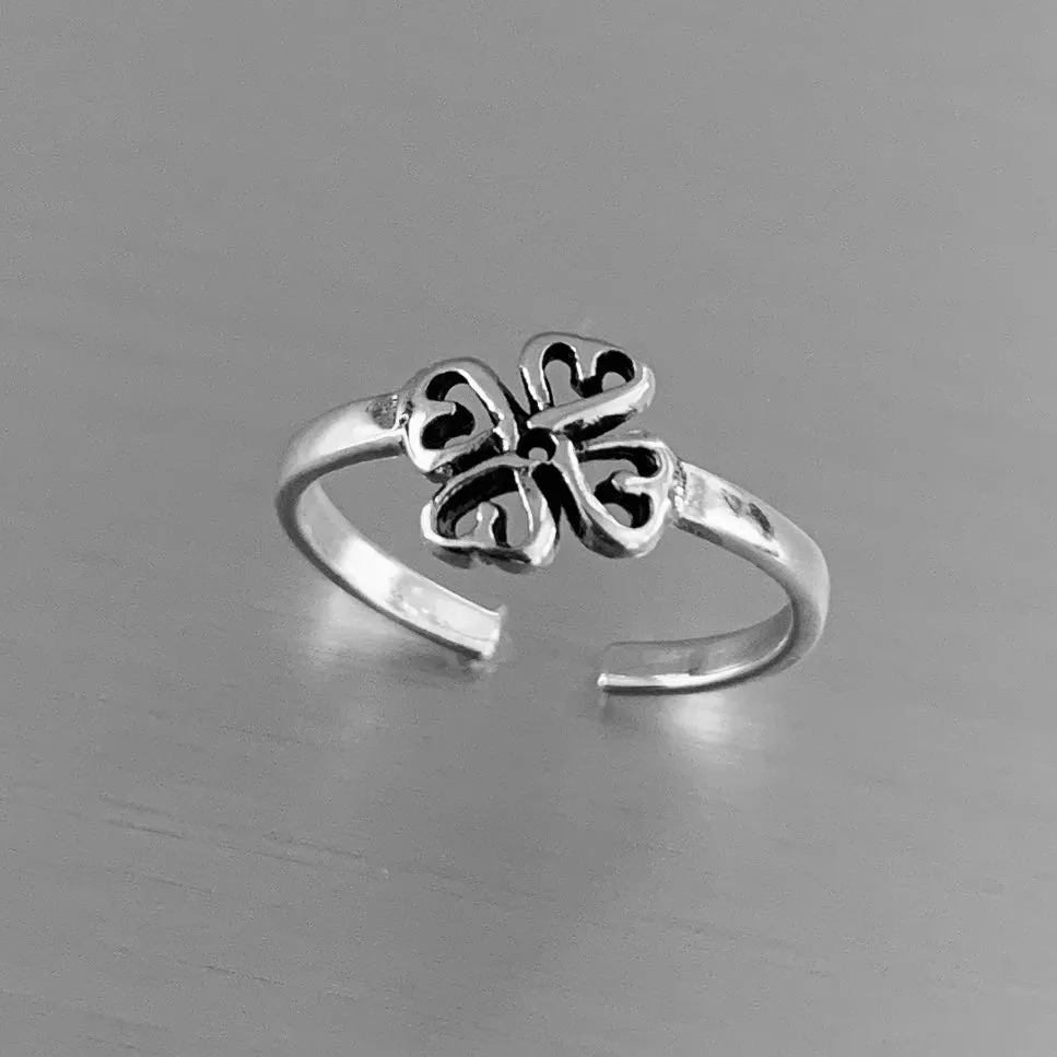 Sterling Silver Celtic Hearts Toe Ring, Silver Ring, Heart Ring