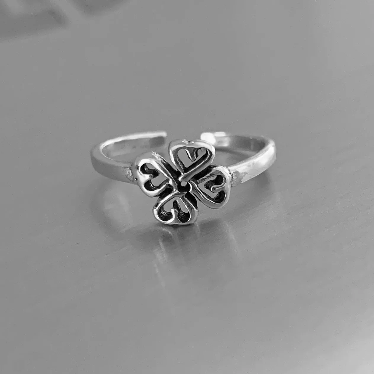 Sterling Silver Celtic Hearts Toe Ring, Silver Ring, Heart Ring