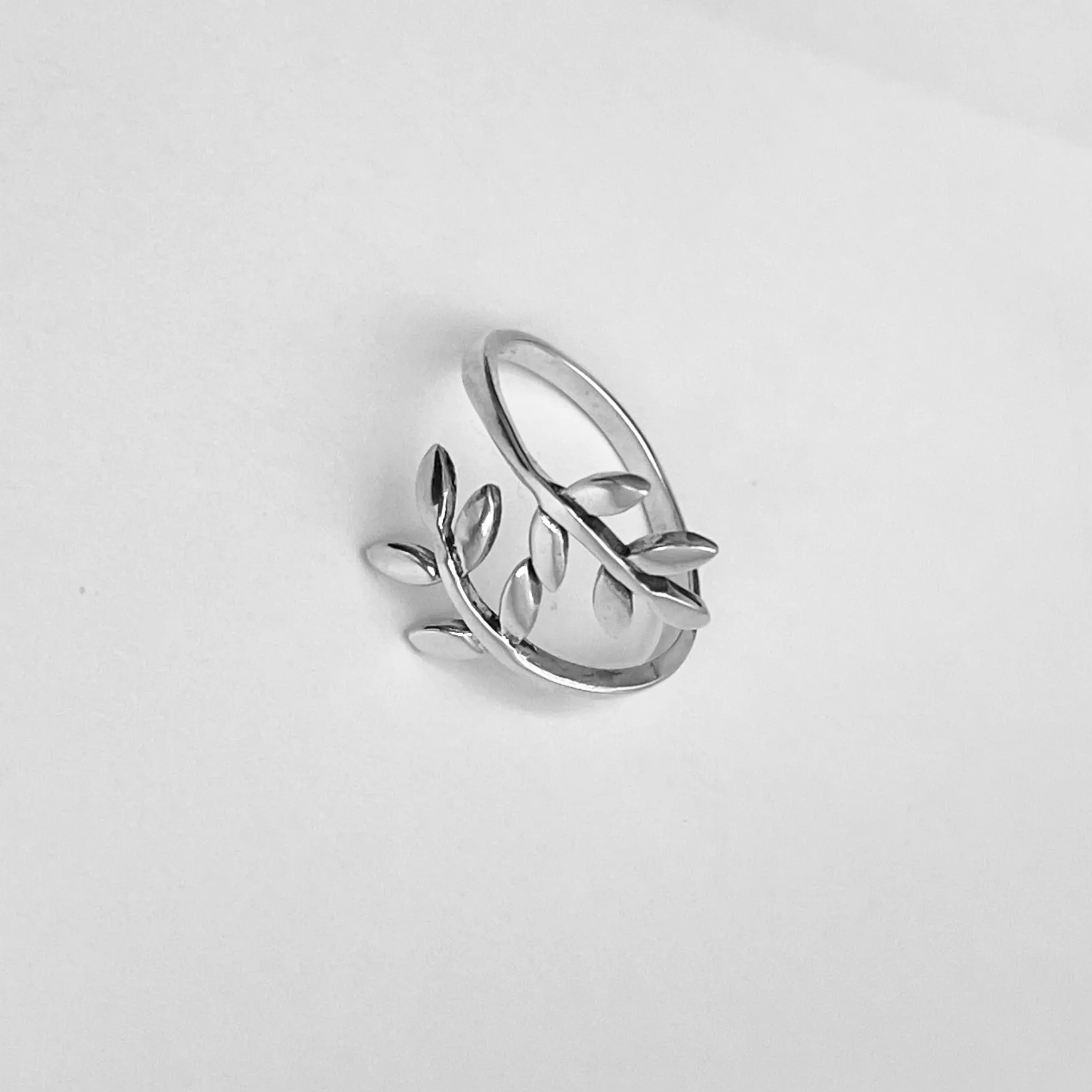 Sterling Silver Leaf Branch Ring, Boho Ring, Tree Ring, Silver Ring