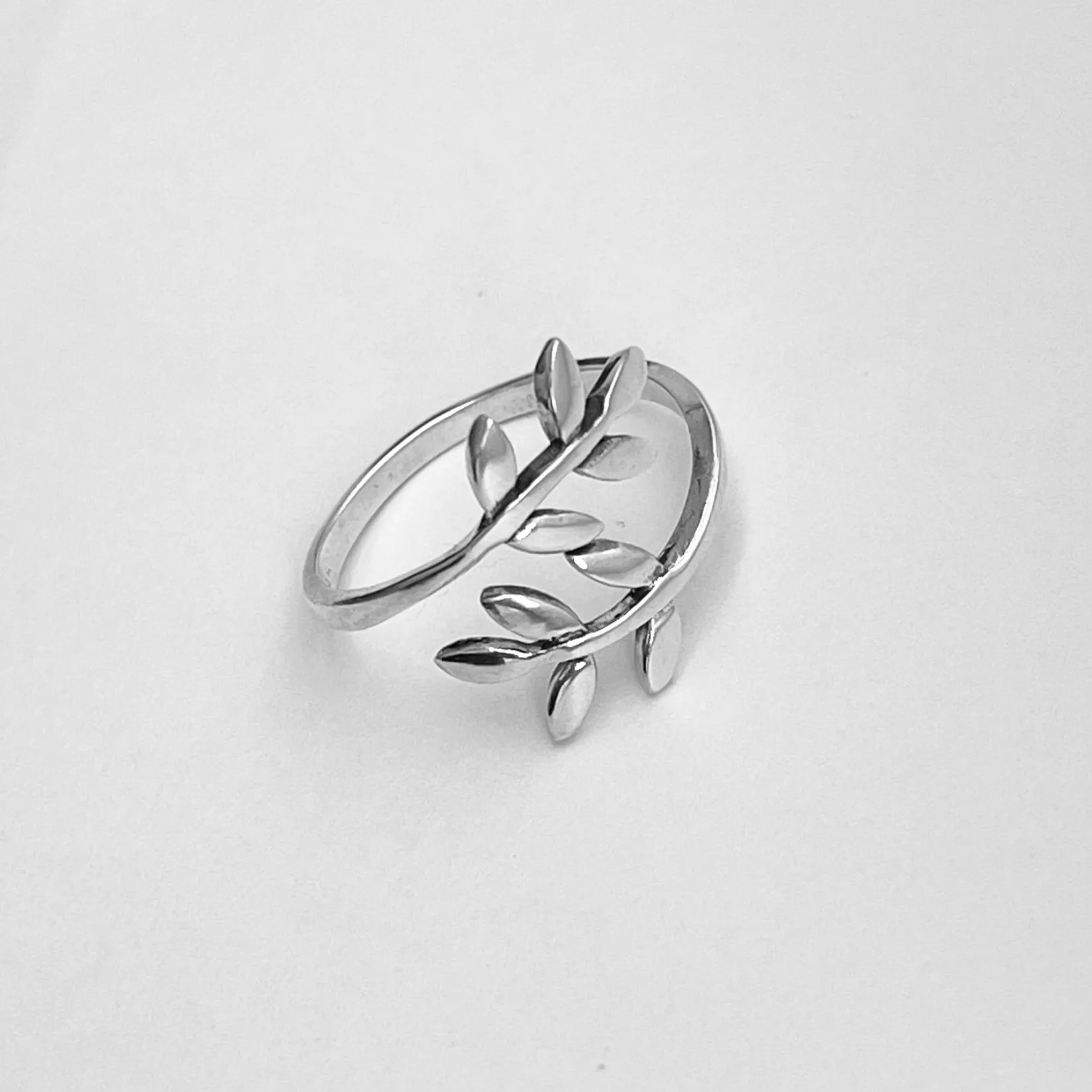 Sterling Silver Leaf Branch Ring, Boho Ring, Tree Ring, Silver Ring