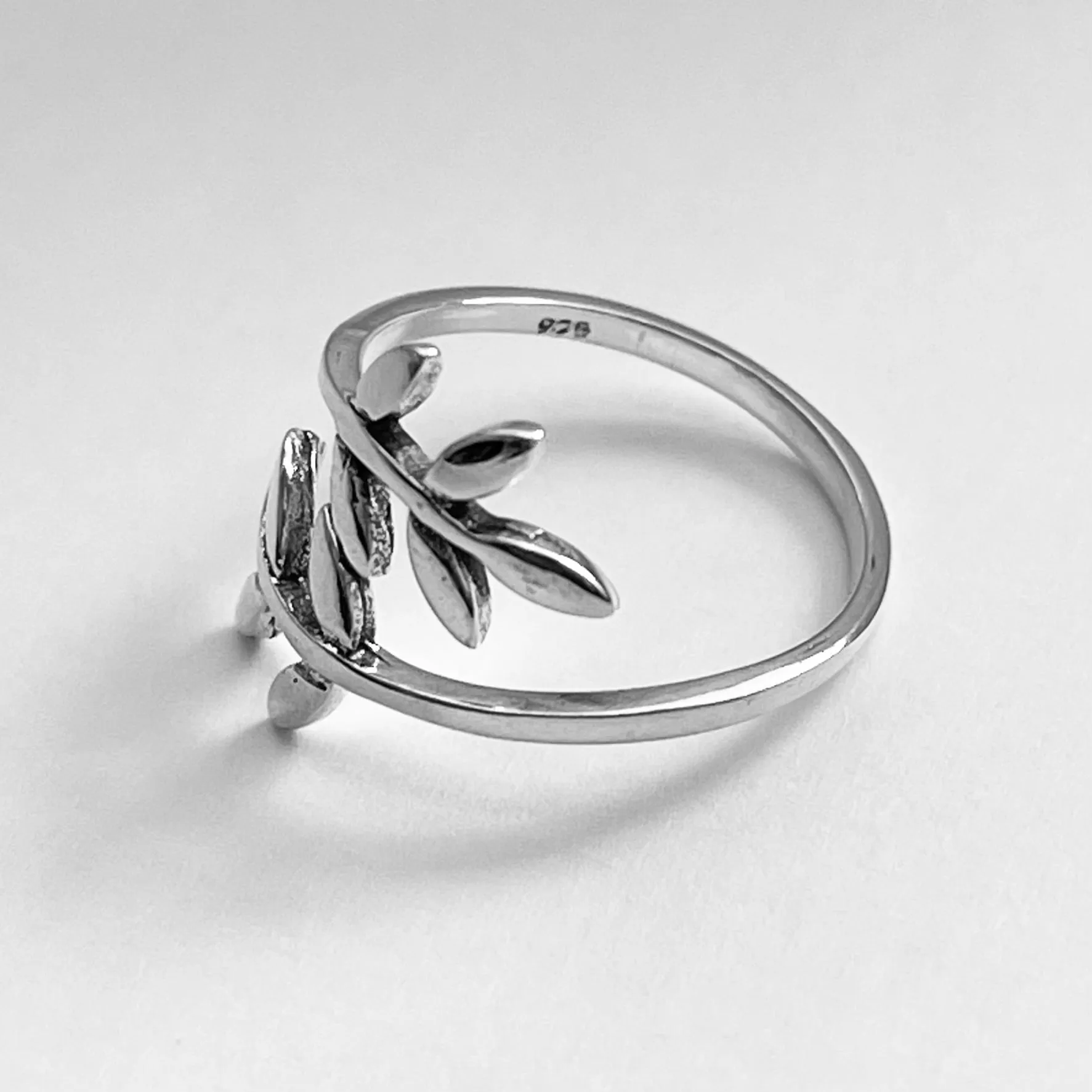 Sterling Silver Leaf Branch Ring, Boho Ring, Tree Ring, Silver Ring