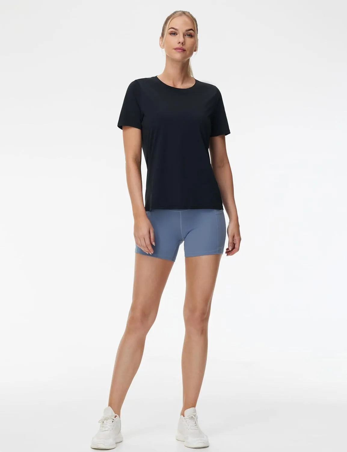 THE GYM PEOPLE Womens Short Sleeve Workout T-Shirts Stretchy Lightweight Crewneck Athletic Running Lounge Tee Tops