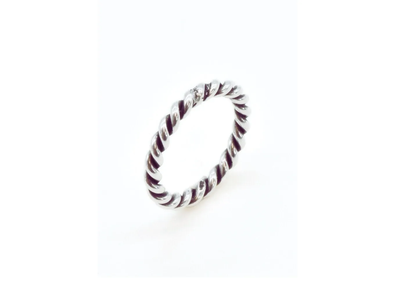 Twisted Silver Ring - Twisted Rope Ring - Minimalist Twirl Ring