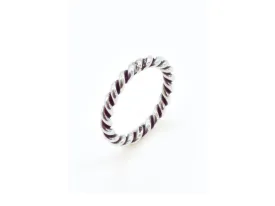 Twisted Silver Ring - Twisted Rope Ring - Minimalist Twirl Ring