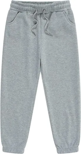 Unisex Kids Base Solid Sweatpants Boys and Girls Soft Warm Brushed Casual Athletic Pull on Jogger Pants with Pockets