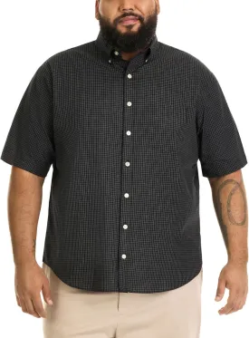 Van Heusen Men's Big and Tall Wrinkle Free Short Sleeve Button Down Check Shirt