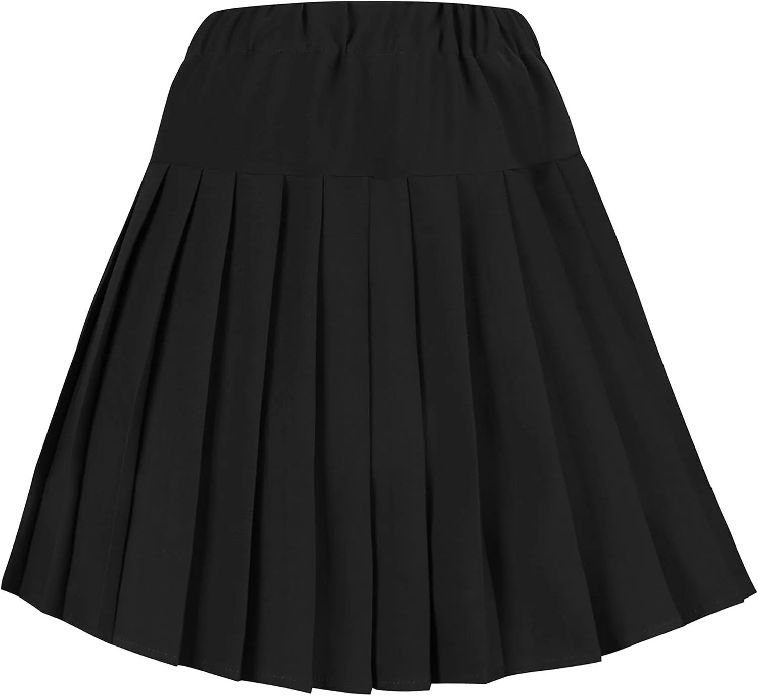 Women's Stretchy High Waist Tartan Pleated Mini Skirt Plaid Skater Skirts for Women and School Costume