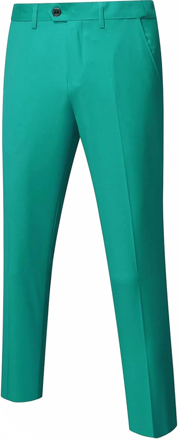 YND Men's Business Suit Pants Slim Fit Flex Flat Front Pant