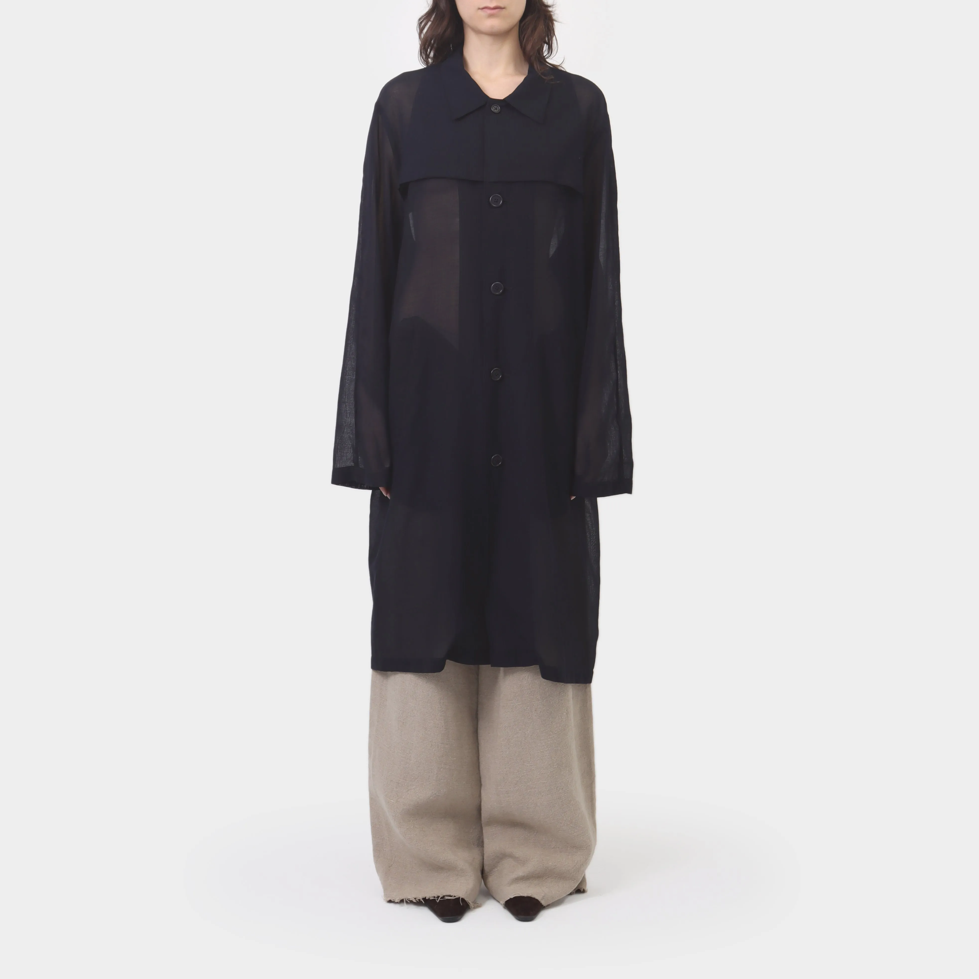 Zambesi Light Wool Gauze Trench Coat