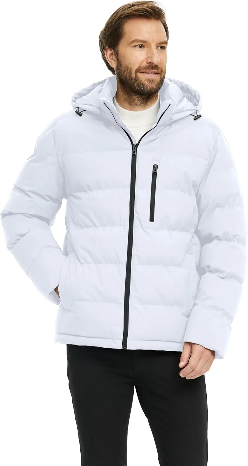 ZSHOW Men's Puffer Jacket Warm Hooded Winter Coat with Detachable Hood