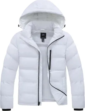 ZSHOW Men's Puffer Jacket Warm Hooded Winter Coat with Detachable Hood