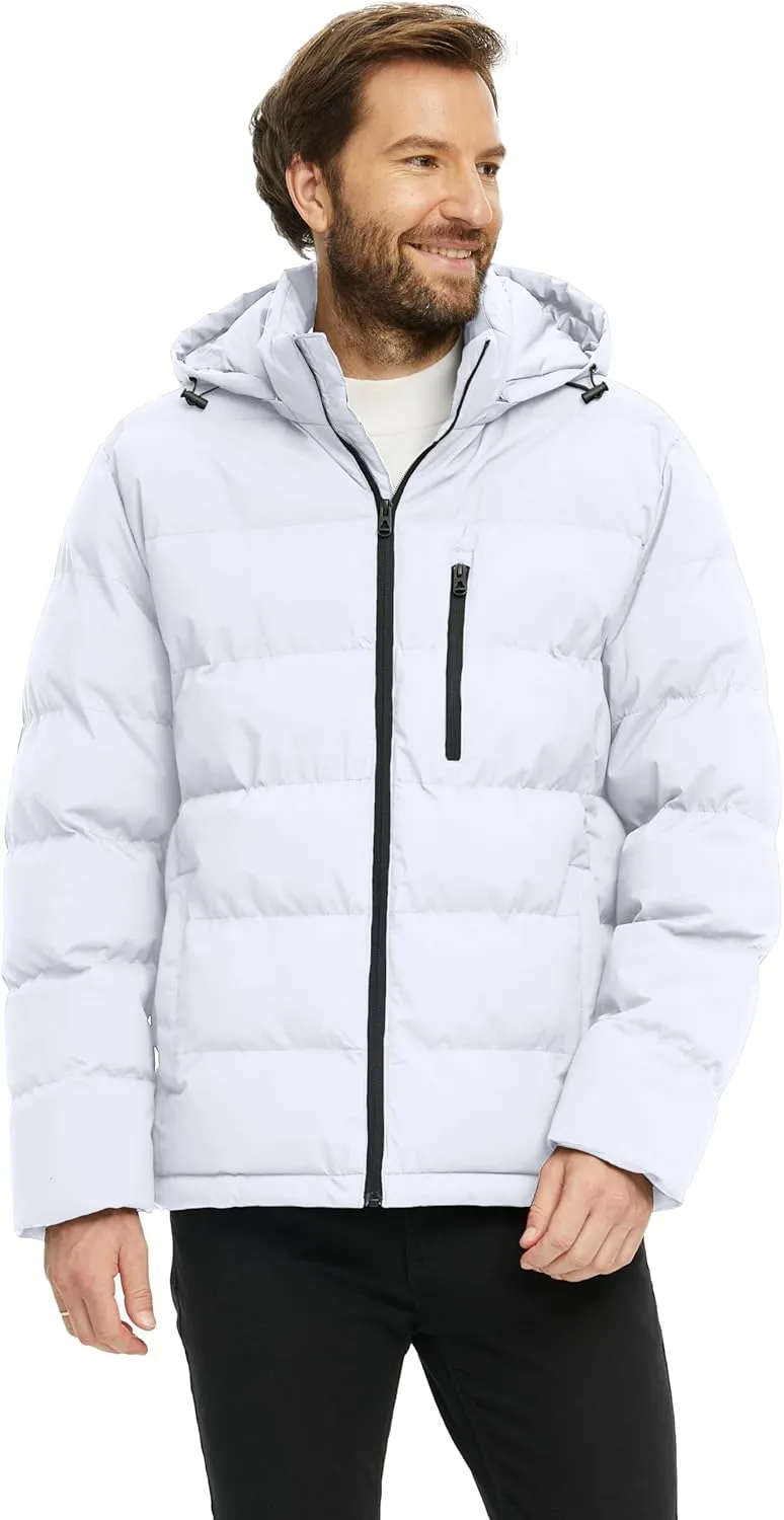 ZSHOW Men's Puffer Jacket Warm Hooded Winter Coat with Detachable Hood